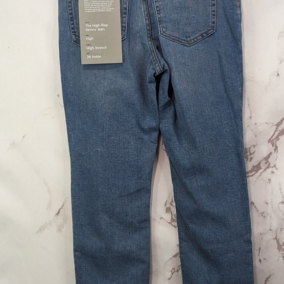 Everlane Skinny Jean Womens 23 Tall The High Rise Denim Mid Light Wash NEW - Picture 7 of 11
